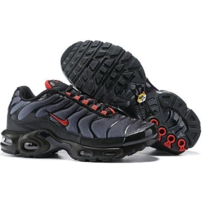 Baskets Plus TN Homme Chaussures Entraînement de Sport Navy Rouge