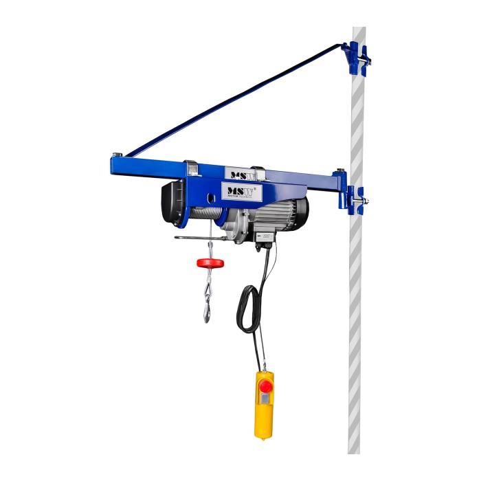 Potence Pivotante Et Palan Treuil Électrique Bras Pivotant 180° 75 cm - 600 kg