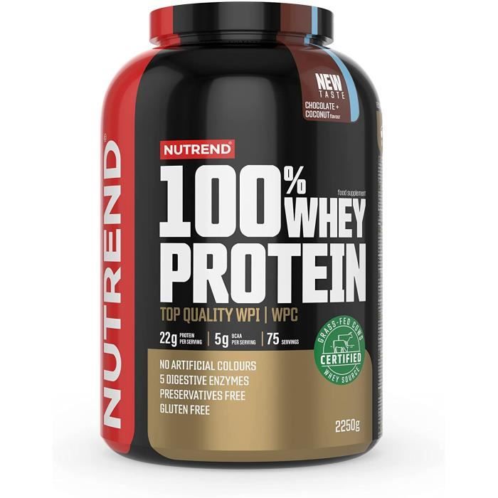 100% Whey Proteine 2250g CHOCOLAT BROWNIE Nutrend