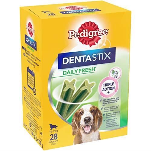 Pedigree Dentastix Fresh - Friandises pour Moyen Chien, Lot de 4 (4 x 28 = 112 Bâtonnets à Mâcher en totale) 282823