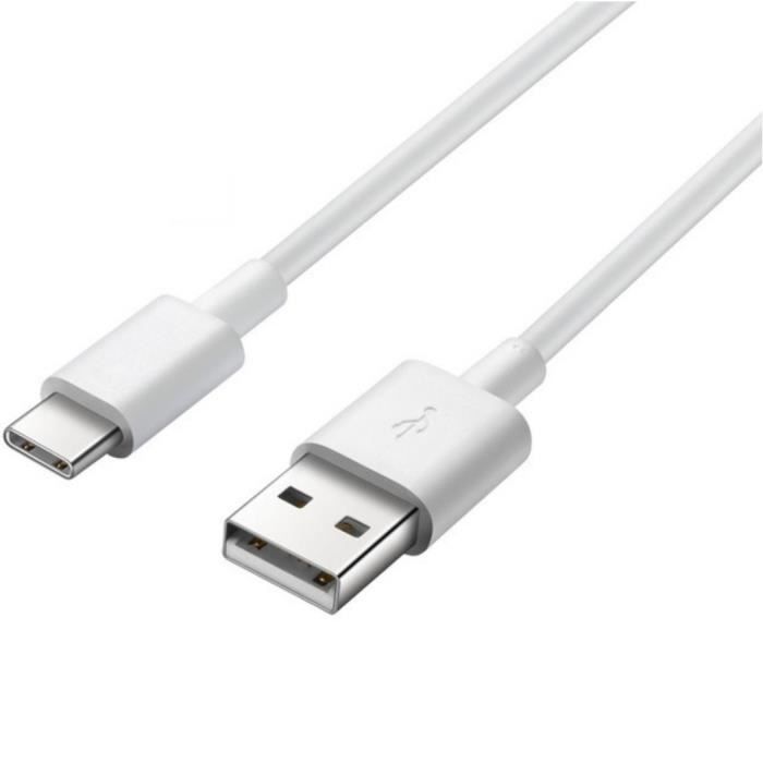 Cable USB-C pour Xiaomi Redmi Note 11 / Redmi Note 11 Pro 5G / Redmi Note 11T 5G - Blanc 1 Mètre Phonillico®