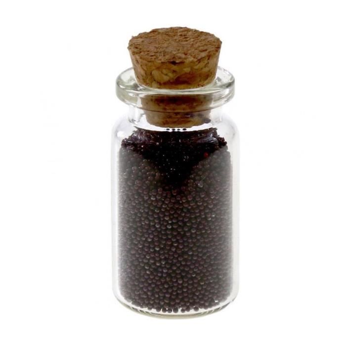 Accessoires création microbilles caviar irisées en fiole Aubergine