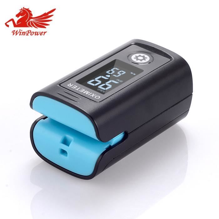 Oxymètre de Pouls Winpower Professionnel à Lecture Instantanée de Saturation Oxygène Alarme Fréquence Cardiaque Portable Écran LCD