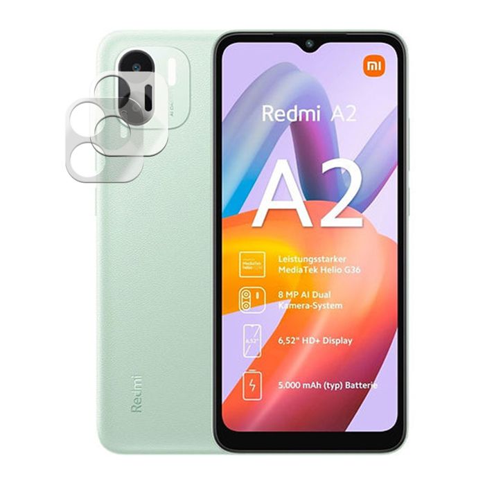 Protection Écran Verre Trempé + Film Caméra Pour Xiaomi Redmi A2 [2+2 Pièces] - Anti-Rayures, Vie Privée - 8