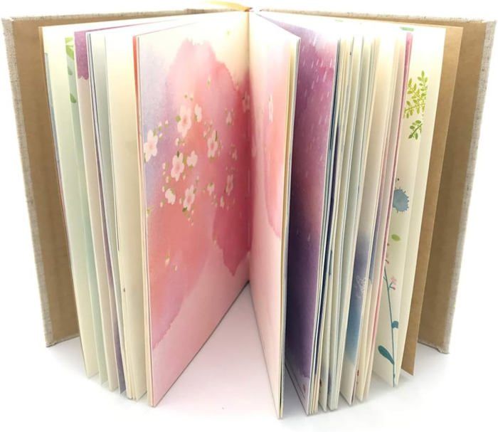 Carnet à Couverture Rigide "Forêt Sauvage" - Livre D'Or 144 Pages Non Ligné - 225x180 Mm - Papier FSC, Ruban Marque-page
