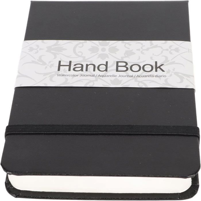 Carnet Aquarelle 8x8 Cm - 60 Pages Papier 300 G/m² Grain Fin, Couverture Rigide, Coins Ronds