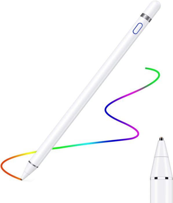 Stylet Tactile 2-en-1 - Pointe Disque Haute Sensibilité - Compatible IPhone, IPad, Samsung (2 Stylets : Rose Et Noir)