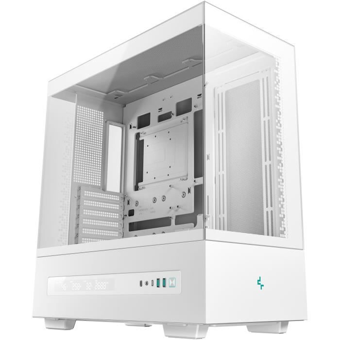 deepcool BoAtier tour ATX White DeepCool CH690 avec Window, Acran LCD, extension USB C, 8 emplacements
