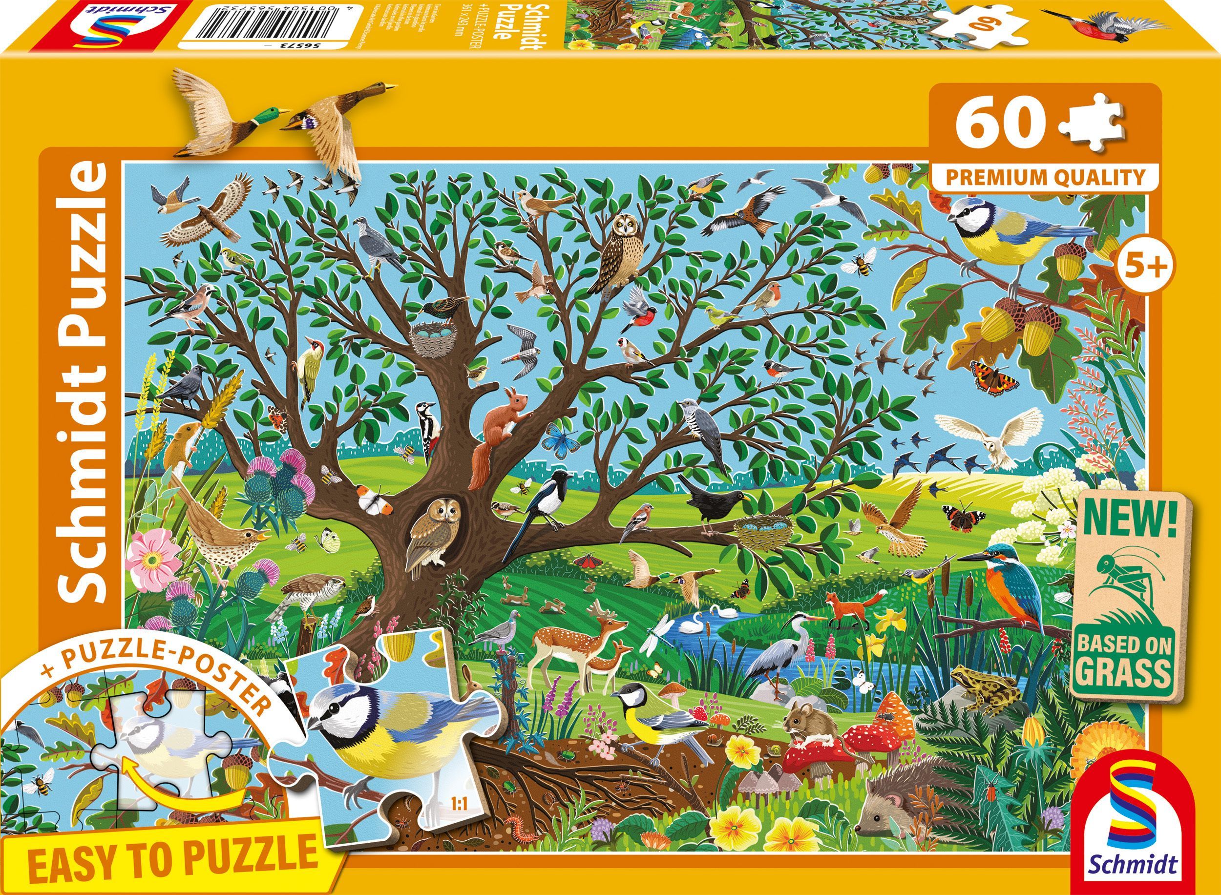 Puzzle - SCHMIDT SPIELE - Animaux dans le jardin - 60 pièces - Dès 5 ans