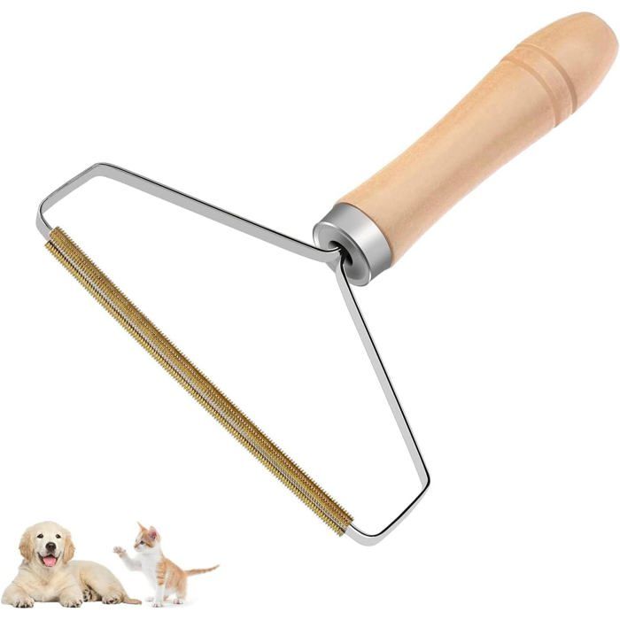 Lot De 2 Rasoir Anti Bouloche Manuel Réutilisable, Portable Brosse Anti Poils Animaux Double