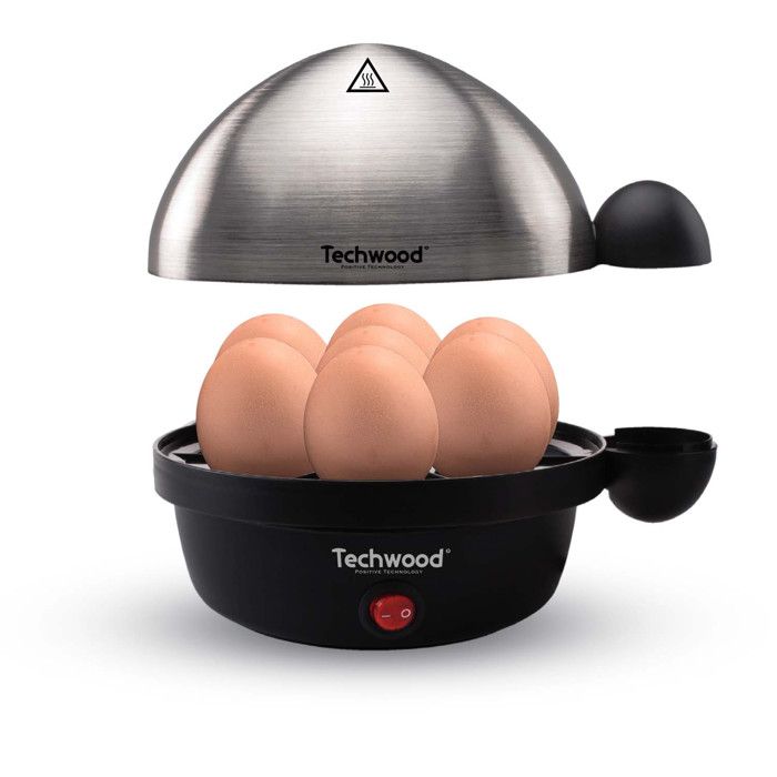 Cuiseur à Oeufs Techwood TO 007 Oeufrier electrique avec arrêt automatique œufs à la coque et au plat