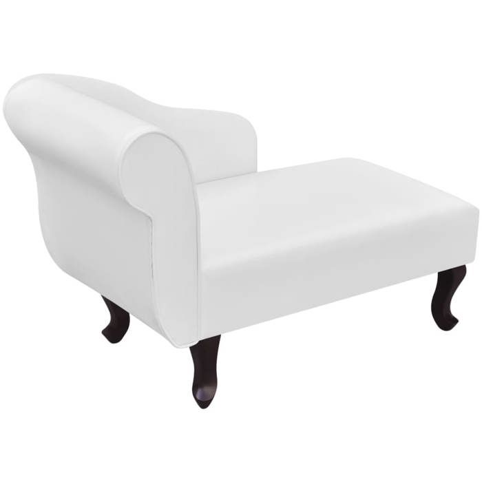 Chaise longue en similicuir - vidaXL - Blanc - 104x51x69 5 cm - Structure en bois - Rembourrage confortable
