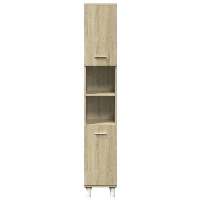 Armoire de salle de bain chêne sonoma - WIENS - 305x30x179 cm - Brun - Bois dingénierie - 6 compartiments