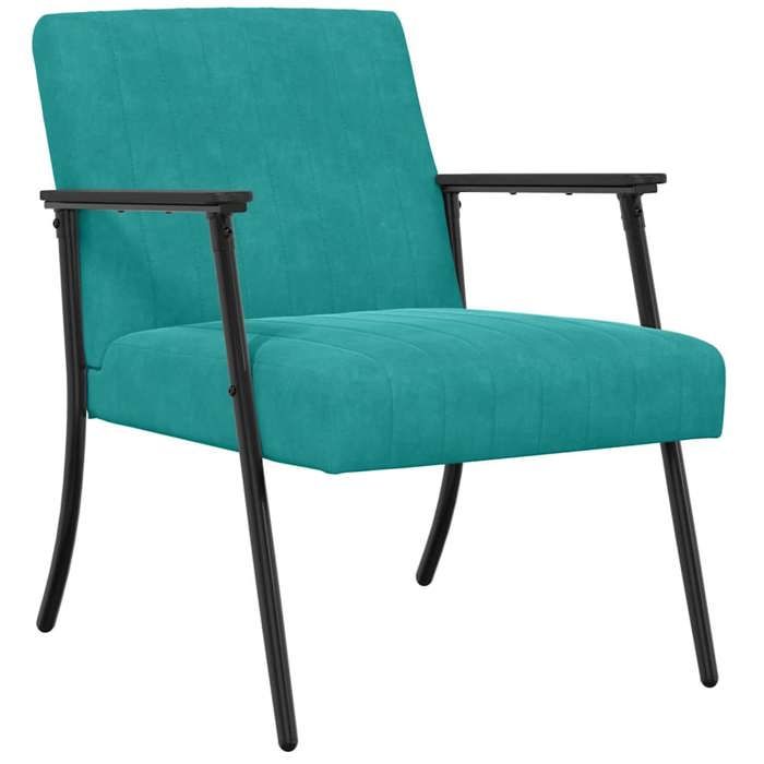 NEUF 2026 CHIC Chaise simple SWEETY Fauteuil de salon 1 PLACE Turquoise 59x75x78 cm Velours FF4936