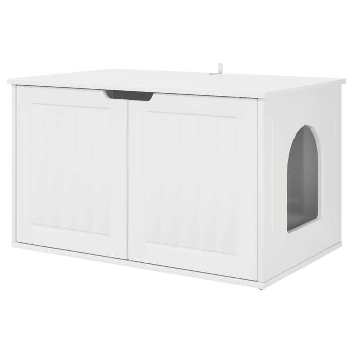 Saison Soldes Maison pour chat - SARAZYJ - design mignon - Blanc Brillant 85 x 55 x 53 5 cm MM1623 Saison Soldes Maison pour chat - SARAZYJ - design mignon - Blanc Brillant 85 x 55 x 53 5 cm MM1623
