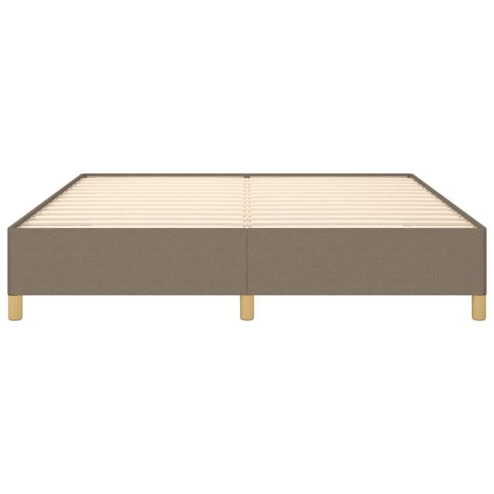 (Sale Christmas) Lit 2 places - 180x200 cm - Cadre de lit - sans matelas - taupe 180x200 cm tissu - BB6239