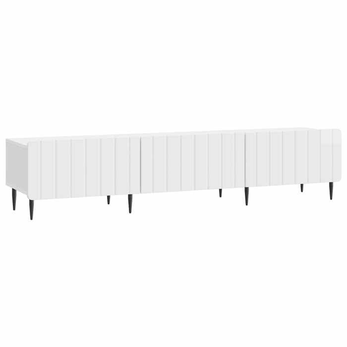 vidaXL Meuble TV Blanc brillant 147 x 345 x 32 cm Bois dingénierie 894479