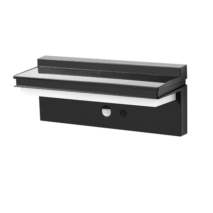 Lampe Solaire 25 4x10 8x9 7cm 3600 mAh avec Détecteur de Mouvement Éclairage Jardin Terrasse Veilleuse Automatique lumière chaude