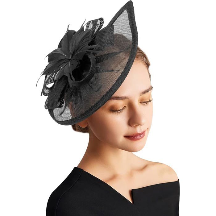 Décoration vintage pour cheveux femme – Fascinateur en forme de théière avec bandeau – Chapeau pillbox années 1950 pour mariages e