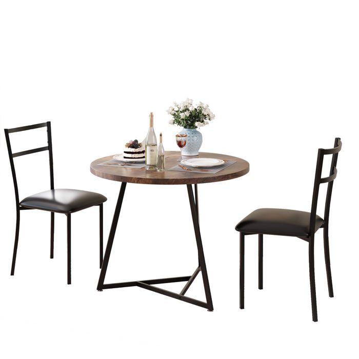 Ensemble 3 pièces table 2 chaises vintage salle manger
