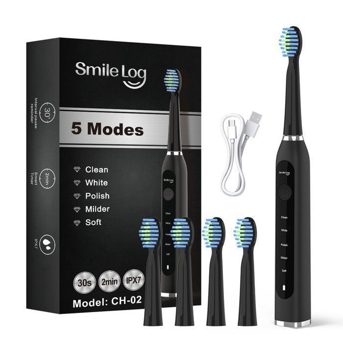 Brosse à dents sonique 39800VPM rechargeable Smilelog