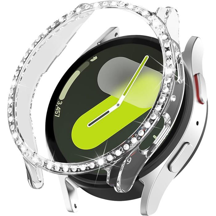 Coque de protection rigide en polycarbonate pour Samsung Galaxy Watch 7 40 mm/44 mm - Pour femme - Protection des bords - Montre