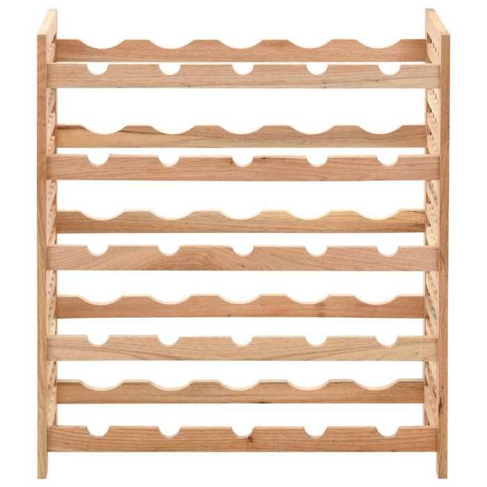 VIDAXL Meuble Porte-Bouteilles Casier à bouteilles pour 25 bouteilles - bois de noyer - 63 x 25 x 73cm Conception pratique 33749