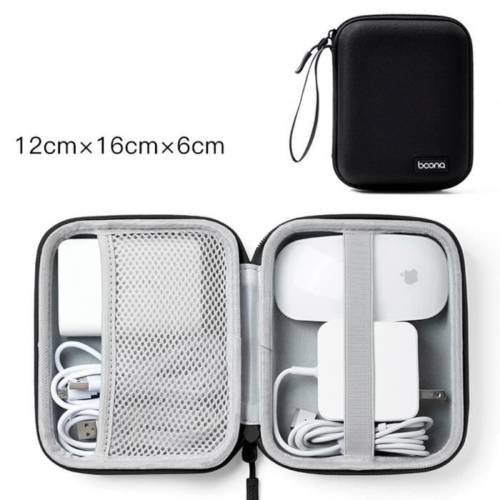 Étui Rigide EVA Pour Mini PC RemixAst - Compartiments Organisés - Protection Anti-chocs Et éclaboussures - 22x14x9 Cm - Gris/noir