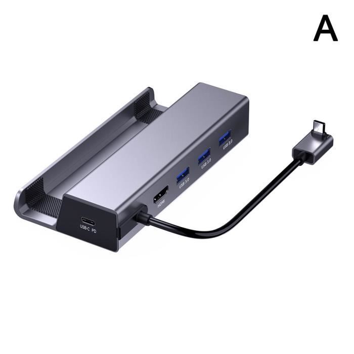 Station D'Accueil 6-en-1 Pour Steam Deck & ROG Ally - HDMI 4K 60Hz, Ethernet, Ports USB Et Charge 100W