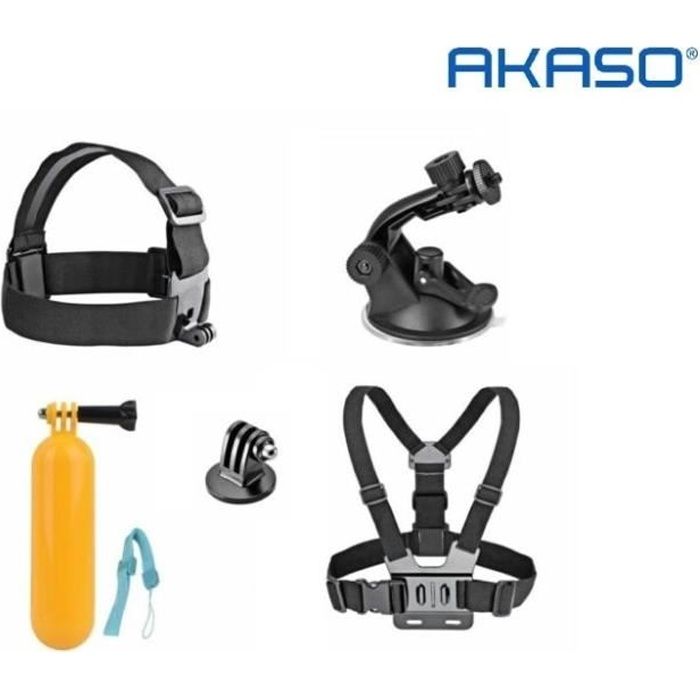 2019 NOUVEAU AKASO caméra de sport Accessoires 7 in 1 Bundle Kits pour AKASO EK7000/EK5000 GoPro Héros Caméra de sport