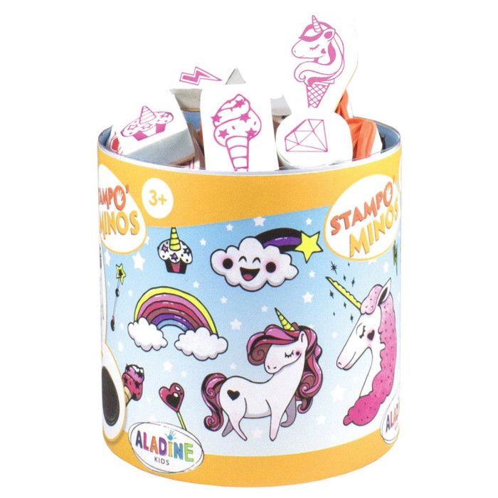 CRAZE Tampon Enfant LICORNE Tampon Encreur enfant Licorne Jouet Coffret de tampons enfants Différents motifs 4 couleurs Activité manuelle enfant 2 ans 29190 | Votre wishlist sur