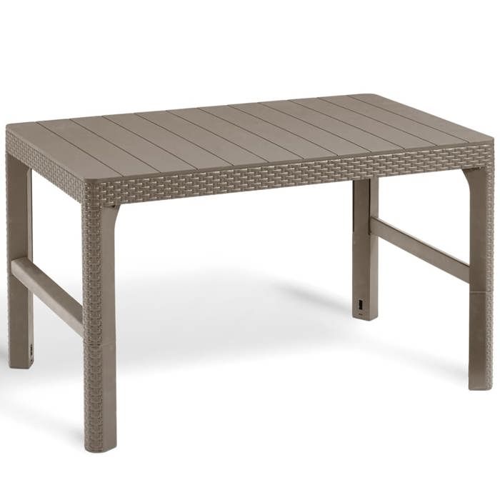 Keter Table de jardin Lyon Cappuccino 420015 Cdiscount Jardin