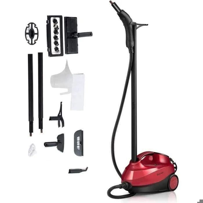 Nettoyeur Vapeur Balai Polyvalent 2000W avec R&eacute;servoir 1,5L, 19 Accessoires 4,0 BAR