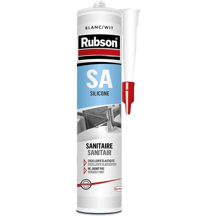 SA Mastic Sanitaire Blanc, Mastic silicone acétique contenant des