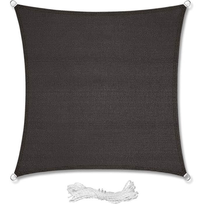 Voile D'Ombrage Carré 3.5 X 5 M Coupe-Vent, Résistant à La