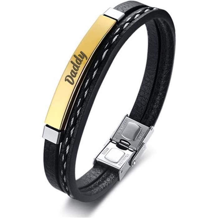 Lot De 4 Bracelets Tendance Marron Tressés En Acier Inoxydable - Unisexe, Cadeau Idéal