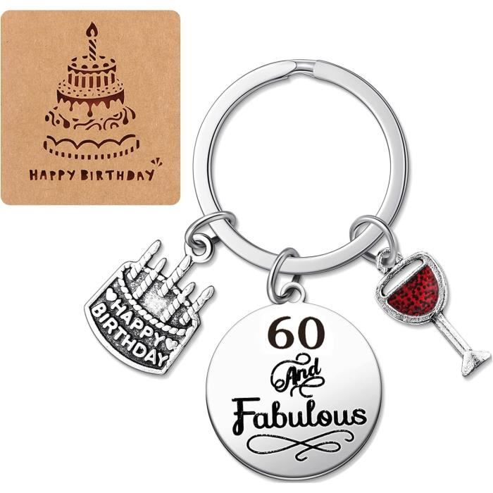 Cadeau 60 Ans AnniversairePorte Clef Cadeaux 60 Ans Anniversaire Femme ...