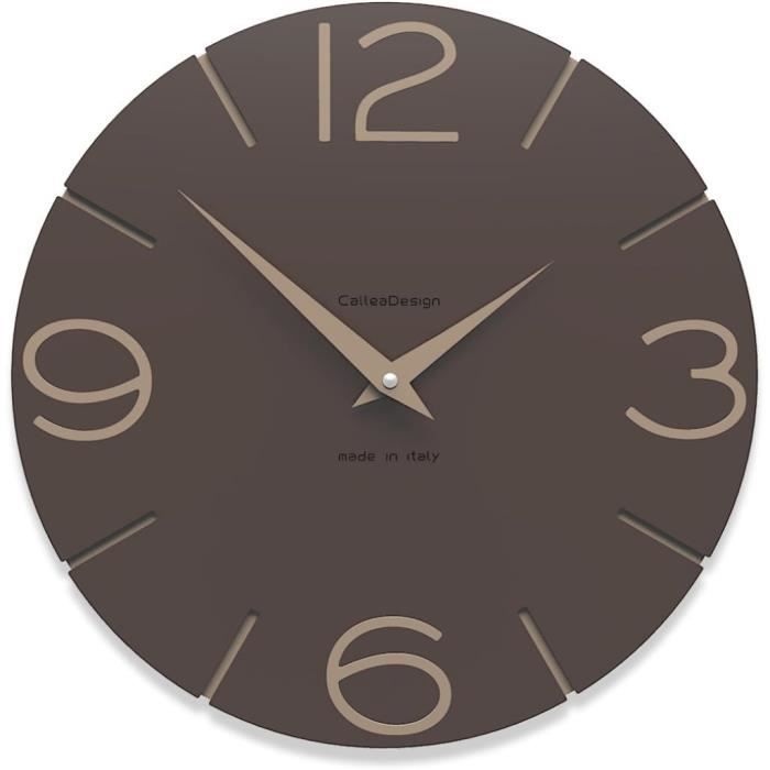 Horloge Murale Silencieuse 30 Cm Scandinave - Quartz Sans Tic-Tac, Style Européen Minimaliste, Noir Mat Pour Salon Chambre Bureau