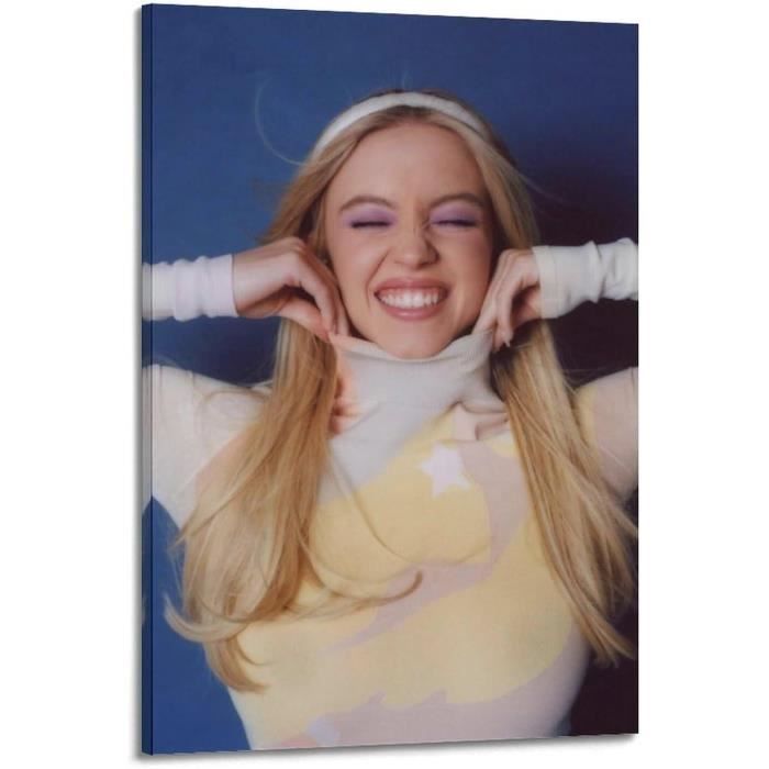 Poster vintage sexy Sydney Sweeney Impression d'art sur toile