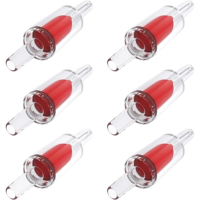 10 Clapets Anti-Retour Plastique PP - 4mm - Pour Eau, Carburant, Gaz - Jetables