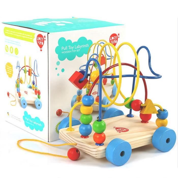 Lucy&Leo Empileur Mouse Éducatif Jouet en Bois pour Tout-Petits pour Bébé Garçon et Bébé Fille 