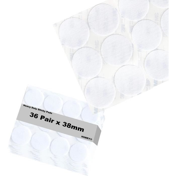 Autocollants Scratch Ronds Double Face 25 Mm - Lot De 24 Paires, Transparent, Pour DIY, Couture