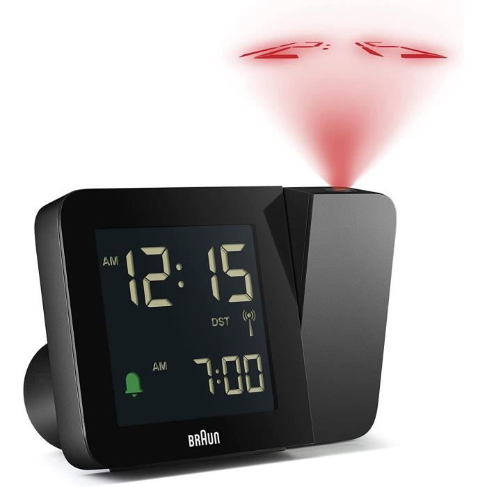 Réveil Numérique Braun Radio-Piloté DCF Avec Snooze - Modèle BC09G-DCF Gris