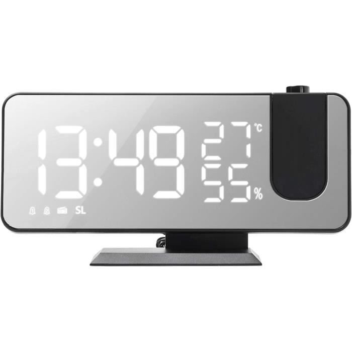 Radio-réveil à projection numérique, réveil à projection de plafond à