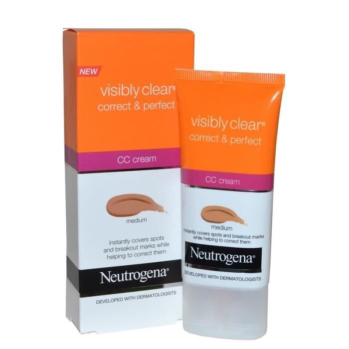 Neutrogena Visibly Effacer Correct & Protect CC Crème 50 ml Medium GEL DE DOUCHE - GEL DE BAIN - CREME DE DOUCHE - CREME DE BAIN