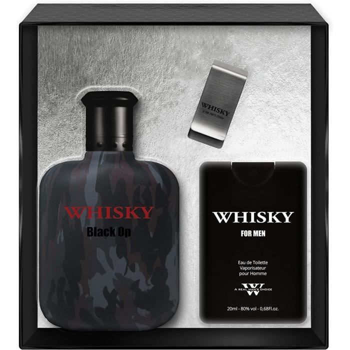 Eau De Toilette Homme - Whisky Black Op Coffret 100 + Parfum Voyage 20 Clip