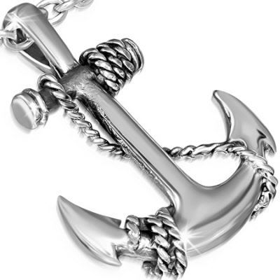 Pendentif ancre marine acier inoxydable