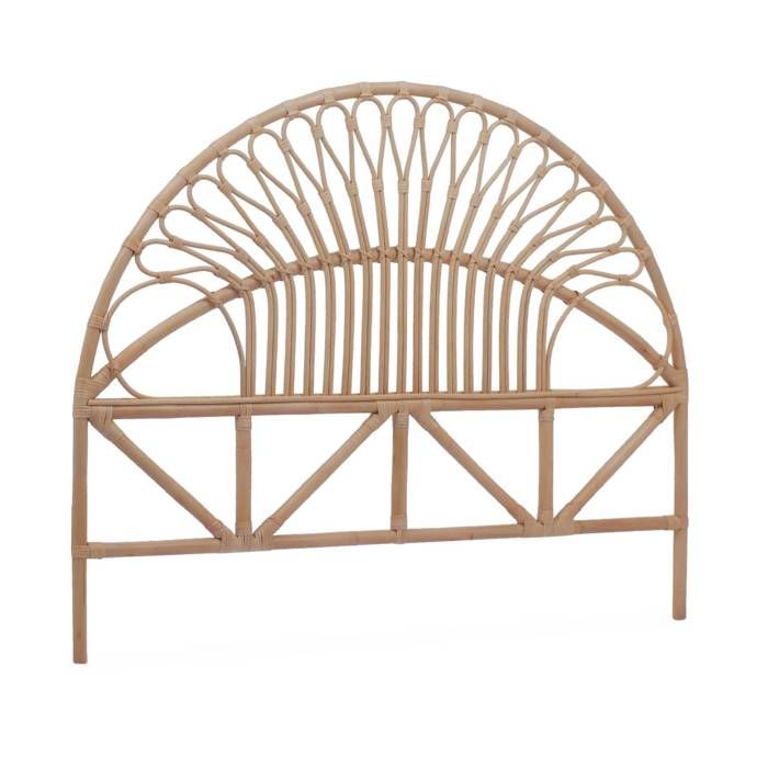Tête de lit en rotin naturel. L 160 x P3 x H130cm
