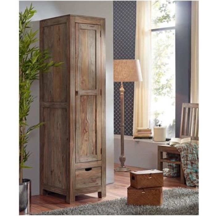 Armoire/Penderie - Bois massif de palissandre huilé - NATURE GREY #98