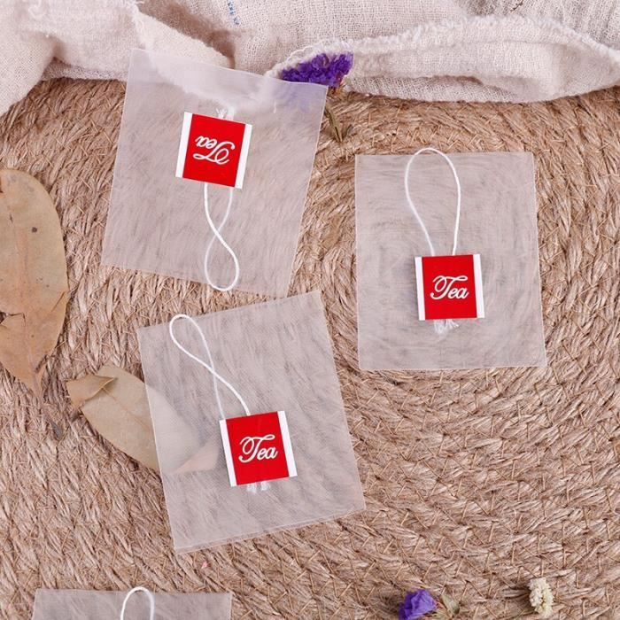 Infuseur de sachets de thé vides 7x6cm, avec ficelle, scellé, filtre en papier, sachets de thé